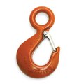 Campbell Chain & Fittings Eye Hoist Hook, 2 Ton, 100 Grade, Eyelet Attachment, 24, Forged Alloy Steel, Painted Orange, 3924415PL 3924415PL
